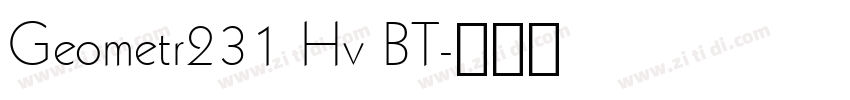 Geometr231 Hv BT字体转换